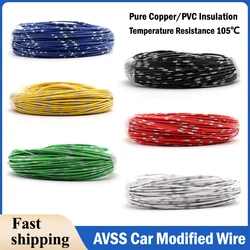 2 -100M AVSS Car Modified Wire 22 20 18 16 14 13AWG Speaker Audio Cable OFC Oxygen-free Pure Copper Twisted Pair Power Cord Line