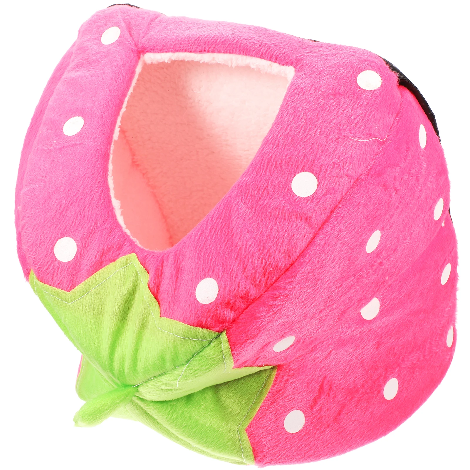 

Strawberry Nest Tent For Rabbit Hamster Soft Cloth Hideout Warm Small Pet Bed Cozy Play Sleeping Spot Cage Accessory