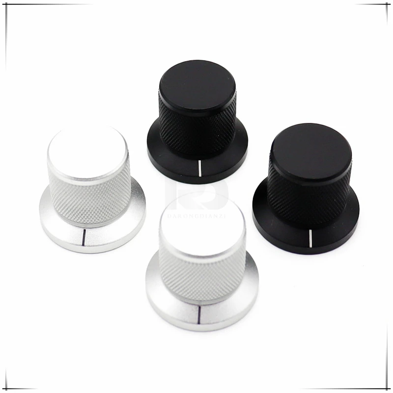 1PCS 30*25mm pure aluminium alloy Knob Metal potentiometer Electronic Instruments switch cap circular hole 6MM