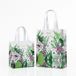 Borsa per la spesa riutilizzabile in PVC stile londra borsa da donna borsa per Shopper con fiori ecologici borsa a tracolla impermeabile per il pranzo