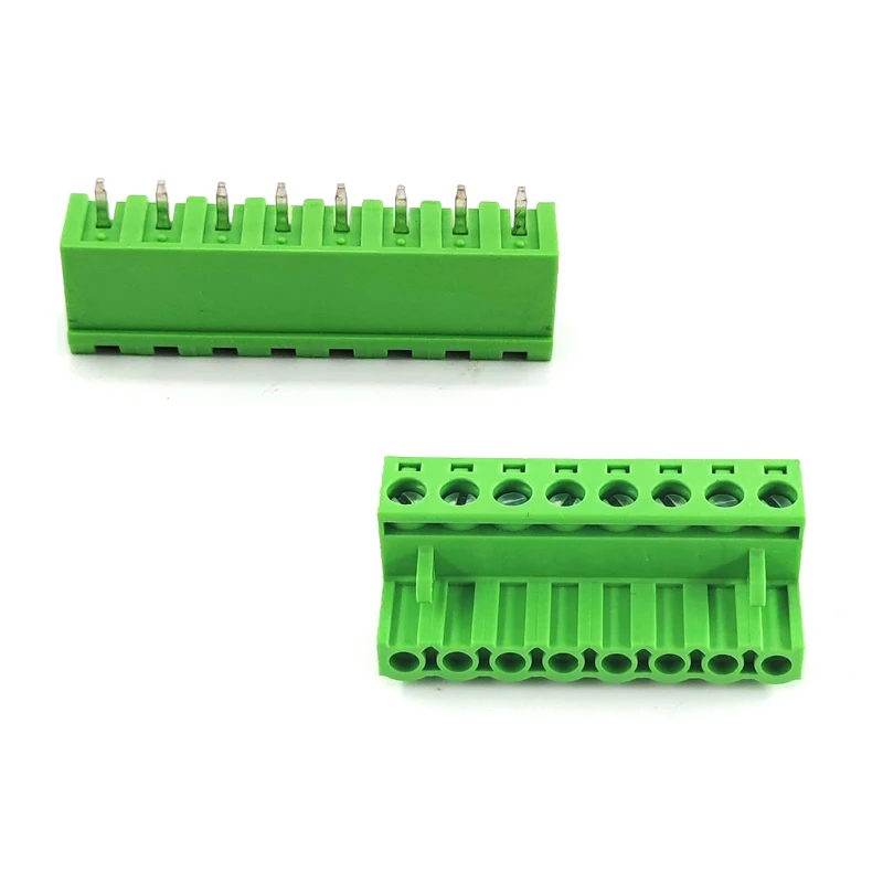 CIXIYCX 2/3/4/5/6/7/8/10/12 Pin 2EDG 5.08mm Straight Needle PCB Screw Terminal Block Wire Connector Plug-in 5.08mm Pitch 2EDGKV