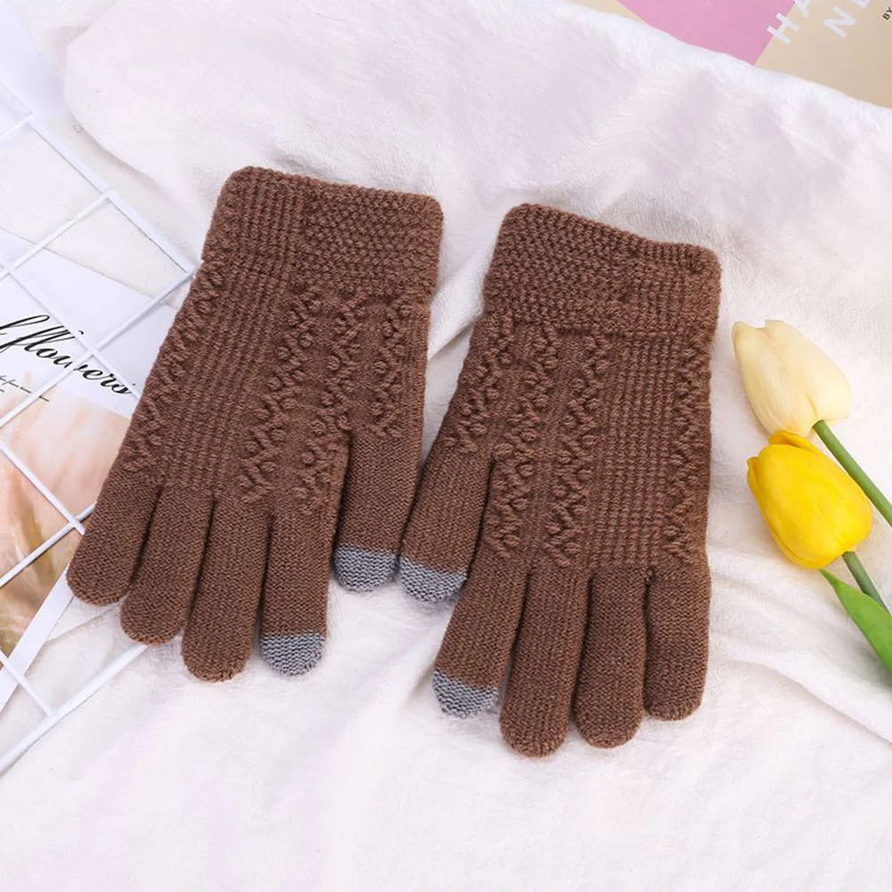 3Pairs الشتاء لمس قفازات دافئة قفازات متماسكة للرجال الطقس البارد الرياضة في الهواء الطلق ركوب الدراجات التنزه العمل المضادة للخدش