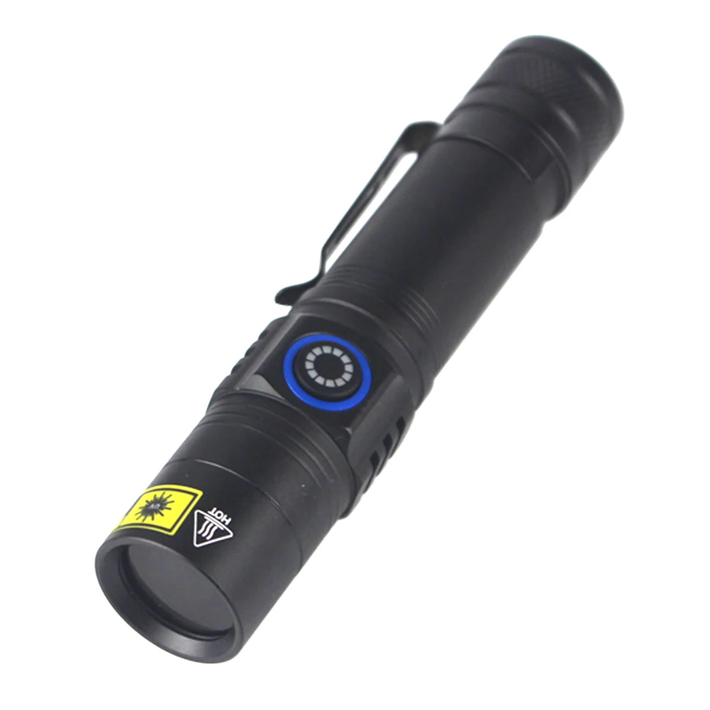 365NM UV Flashlight 5W Ultraviolet Black light Type-c Rechargeable Portable Waterproof 18650 Uv Torch linterna ultravioleta