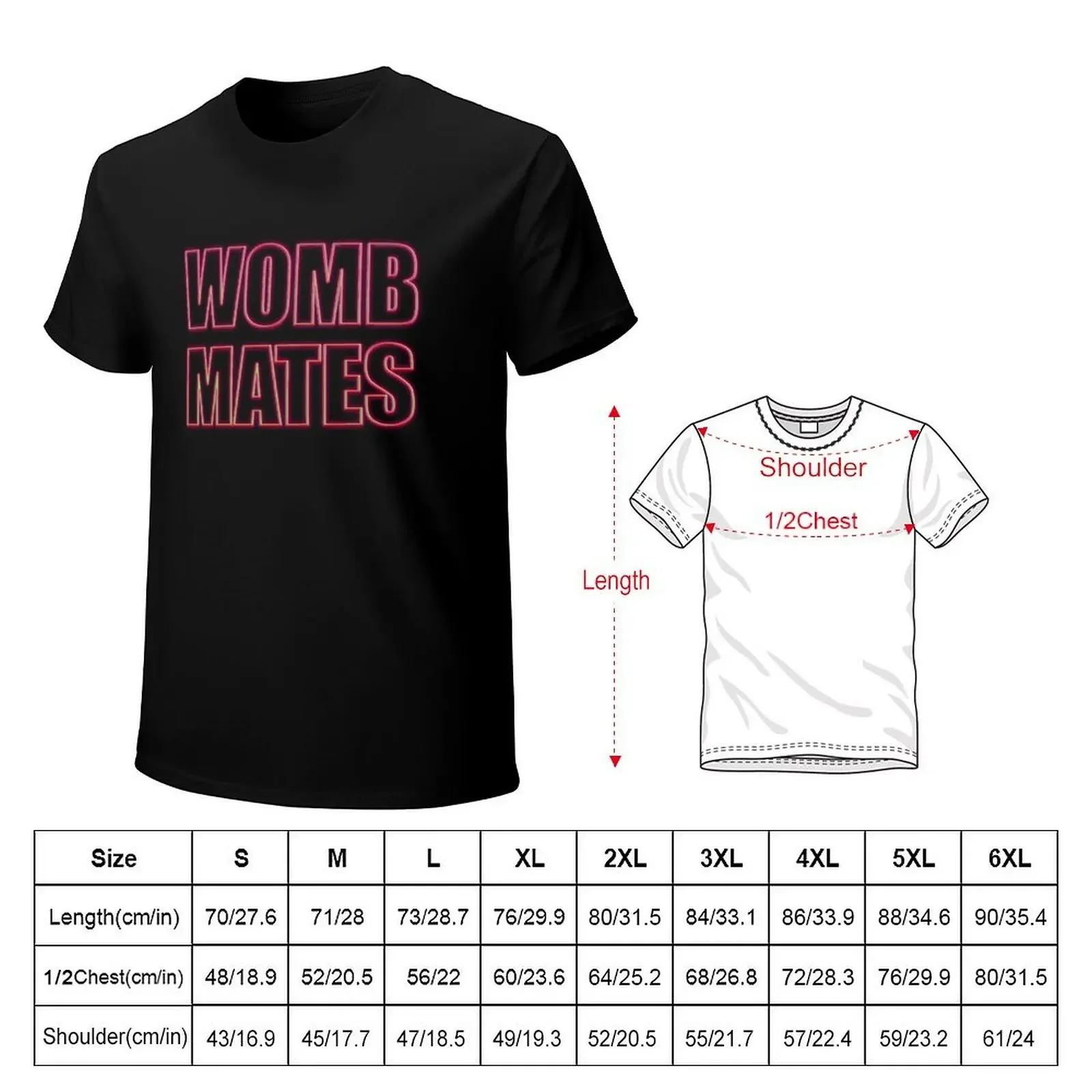 Womb Mates 2 T-Shirt korean fashion quick-drying T-shirts for men cotton