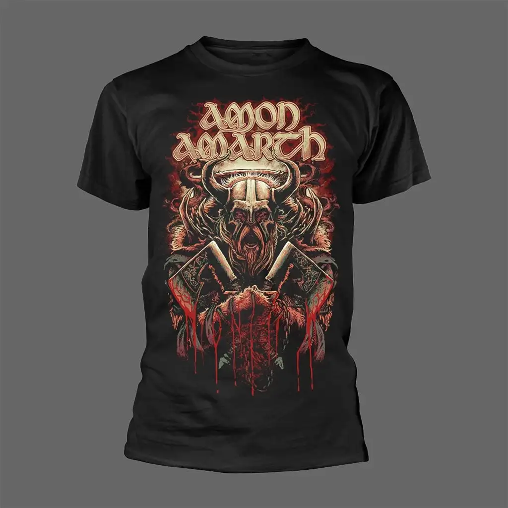 

Amon Amarth Berserker Периферийный узор с принтом Летние элитные брендовые хлопковые мужские и женские футболки с короткими рукавами