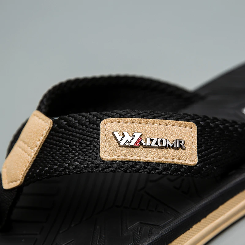 

Men Summer Webbing Flip Flops Non-slip EVA Soft Sole Breathable Bathroom Beach Casual Slippers