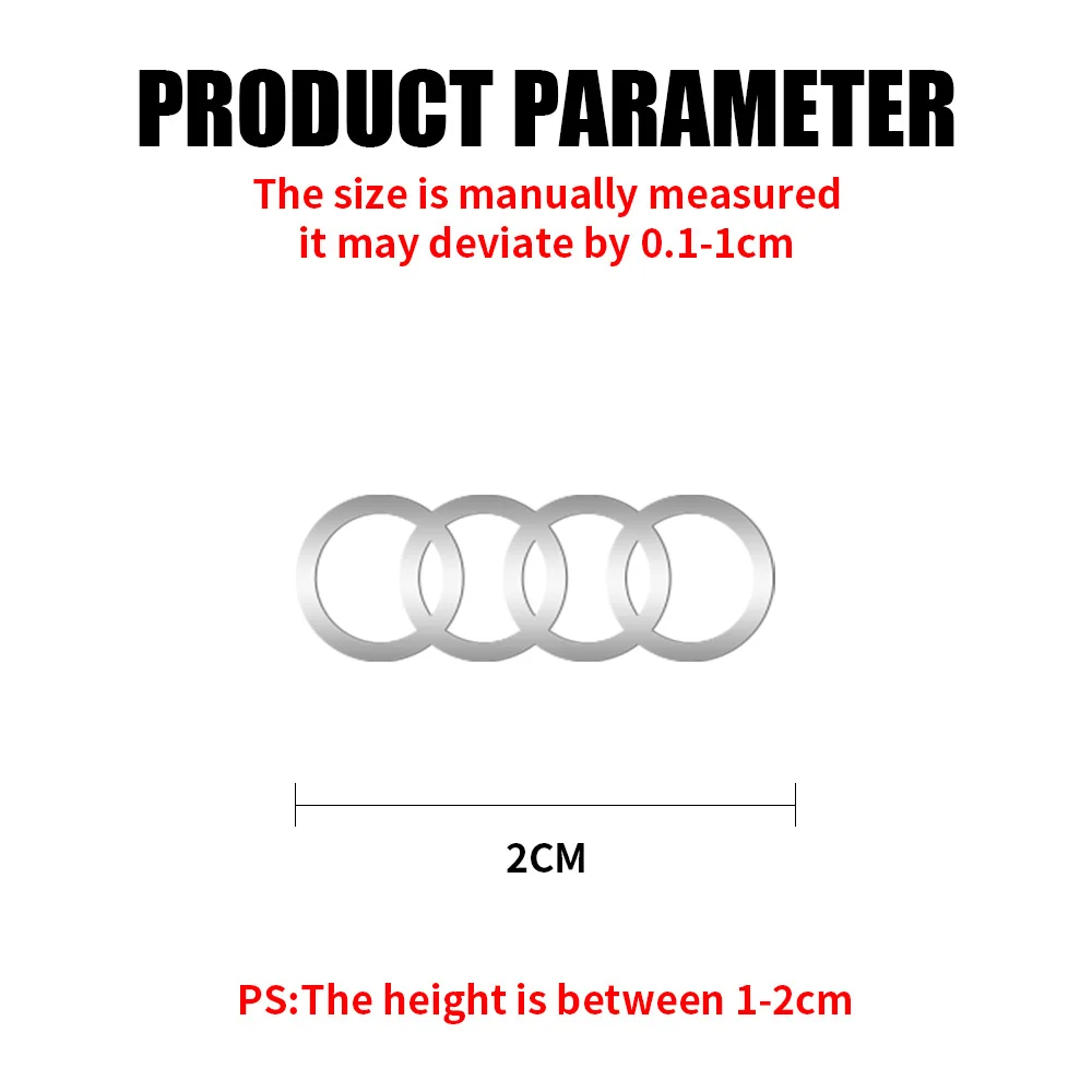 5/10PCS Aluminum Car Interior Decoration Sticker Badge Decal for Audi SLINE A3 Q5 B9 A2 C6 A4 B8 8P 8V B6 A5 A6 C7 Q7 RS TT Q8