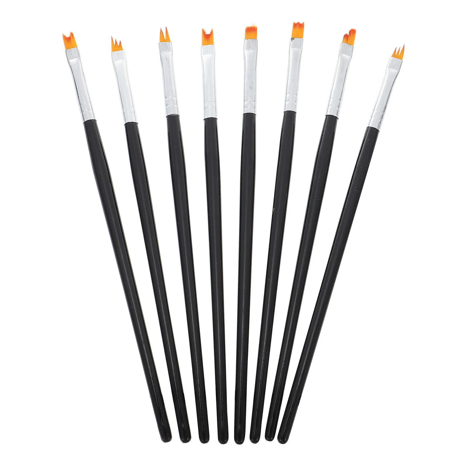 Zestaw 8 pędzli do zdobienia paznokci z ergonomicznym uchwytem do naturalnych i sztucznych paznokci, do malowania i precyzyjnych detali, zestaw pędzli do paznokci.