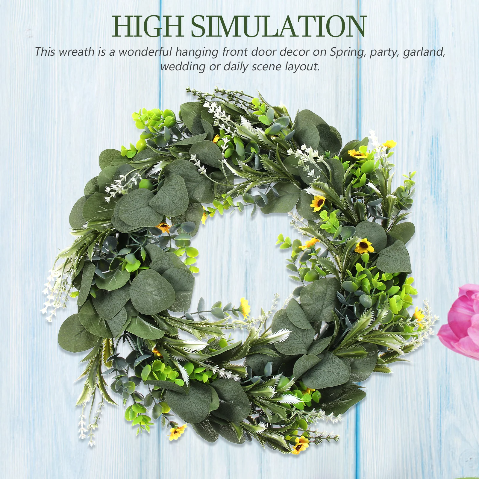 

High Simulation Eucalyptus For Front Door Decorative Fake Leaves Garland Spring Summer Decoration Artificial Leaf Ornament