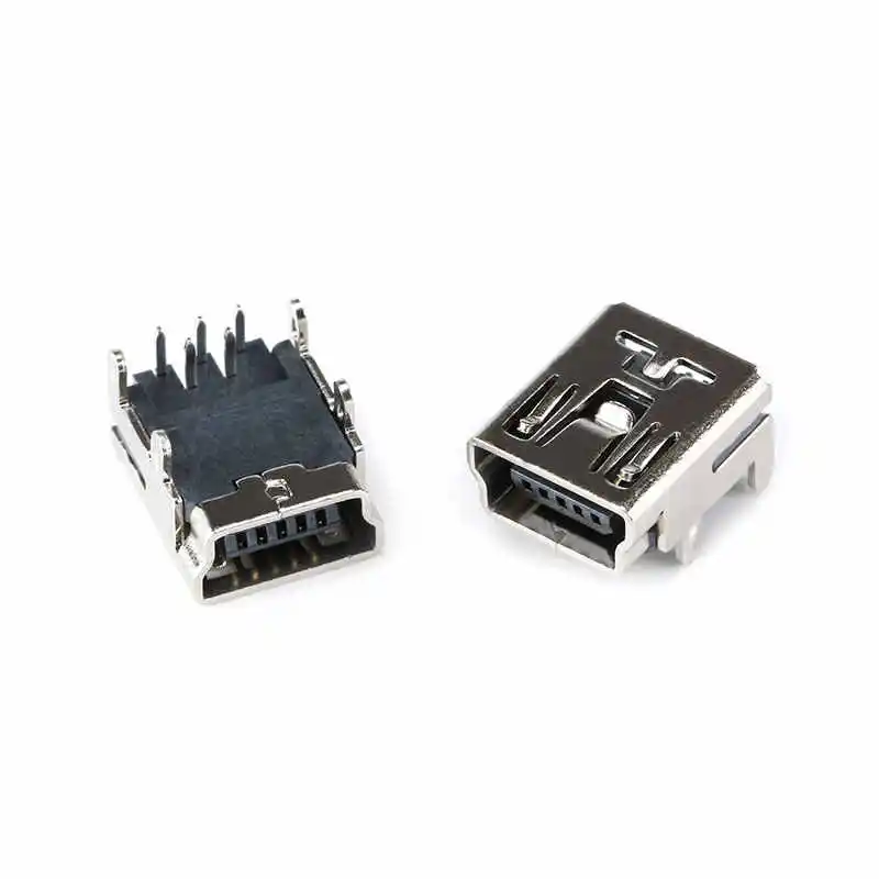 Mini USB 90-Degree Right Angle Female Connector (mini-USB) USB Socket 5PF
