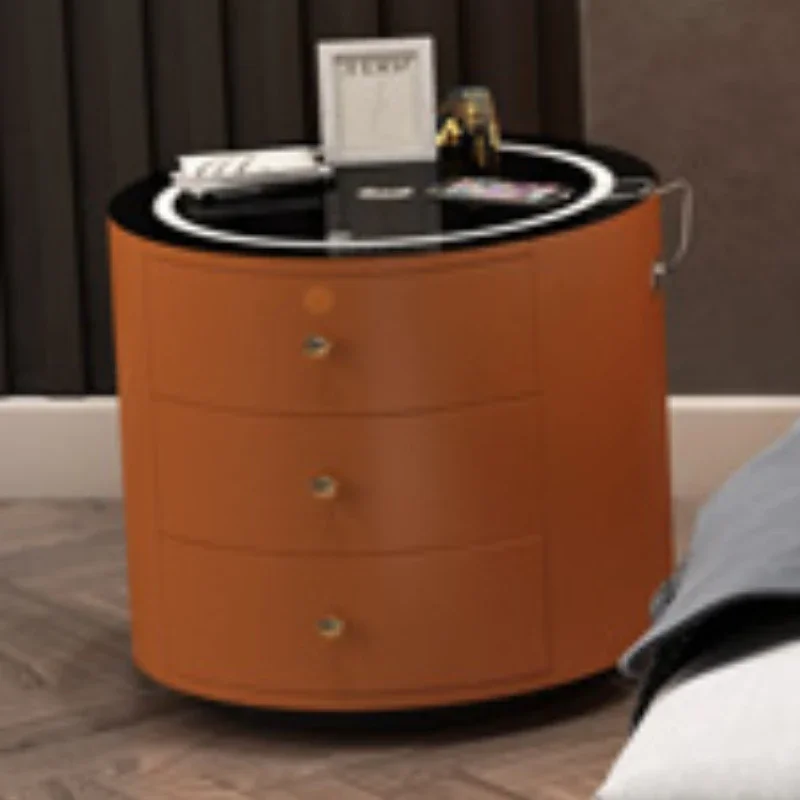 

Bedside Cabinet Table Room End Tables Round Design Bed Side Bedroom Storage Bookcase Night Muebles Living Designer Wood Sofa