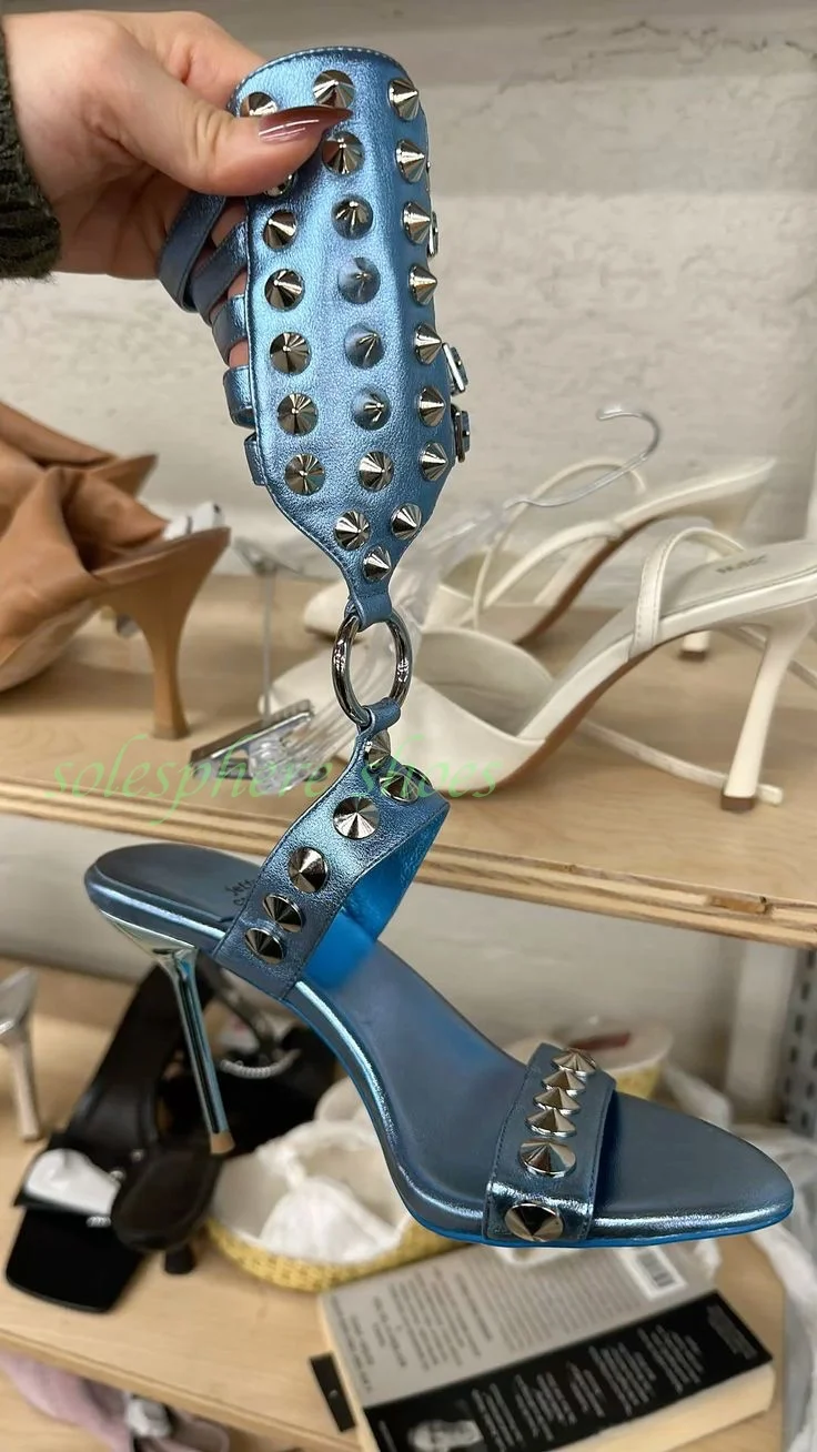 

Женские синие металлизированные туфли-лодочки на низком каблуке с открытым носком в ретро-стиле, летние сандалии без застежек, размер