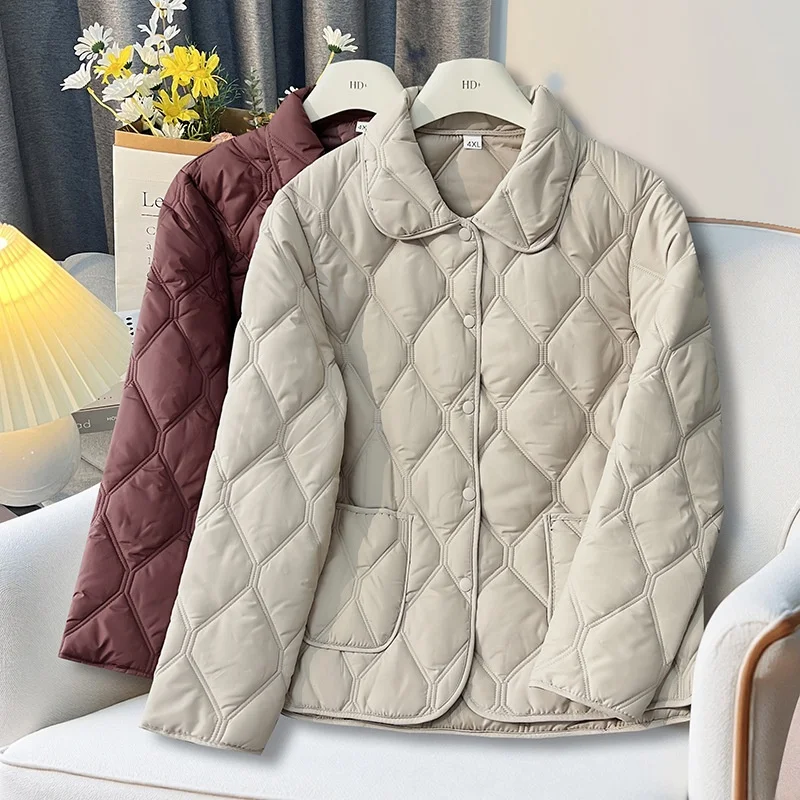 

Sli ort Lightweight Cotton Jaet for Women with Stand Collar down Filling Warm Faionable Outerwear by Chinese Bra