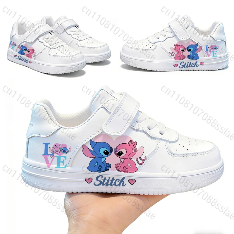 

Stitch Children shoes new model lightweight comfortable Girls Boys Student couple Lace up soft sole Casual Sports Shoes