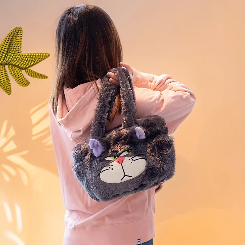 INS 30*20cm Kawaii Lucifers Plush Handbag Stuffed Anime Cinderellas Soft Doll Cartoon Cute Plush Portable Storage Box for Girls view 2