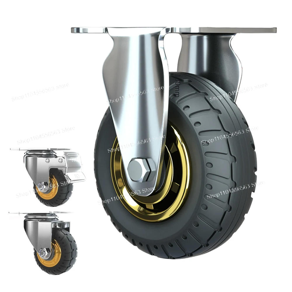 High quality Caster Wheels 3/4/5inches Side Mount Small Rubber Furniture Castors Swivel Cartwheels for Trolley Cabinet
