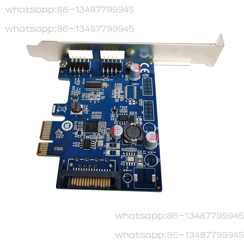 

Desktop Computer External 9-pin Usb2.0 Expansion Card Pcie To 2 External 9-pin Usb Expander