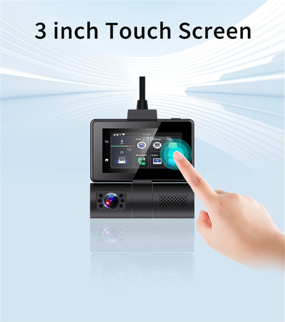 4G Android10.0 Dash Cam3''Touch ADAS Remote Parking Monitor DVR 2WAY Talk  Live Streaming on Car ASSIST APP With One Click Alarm