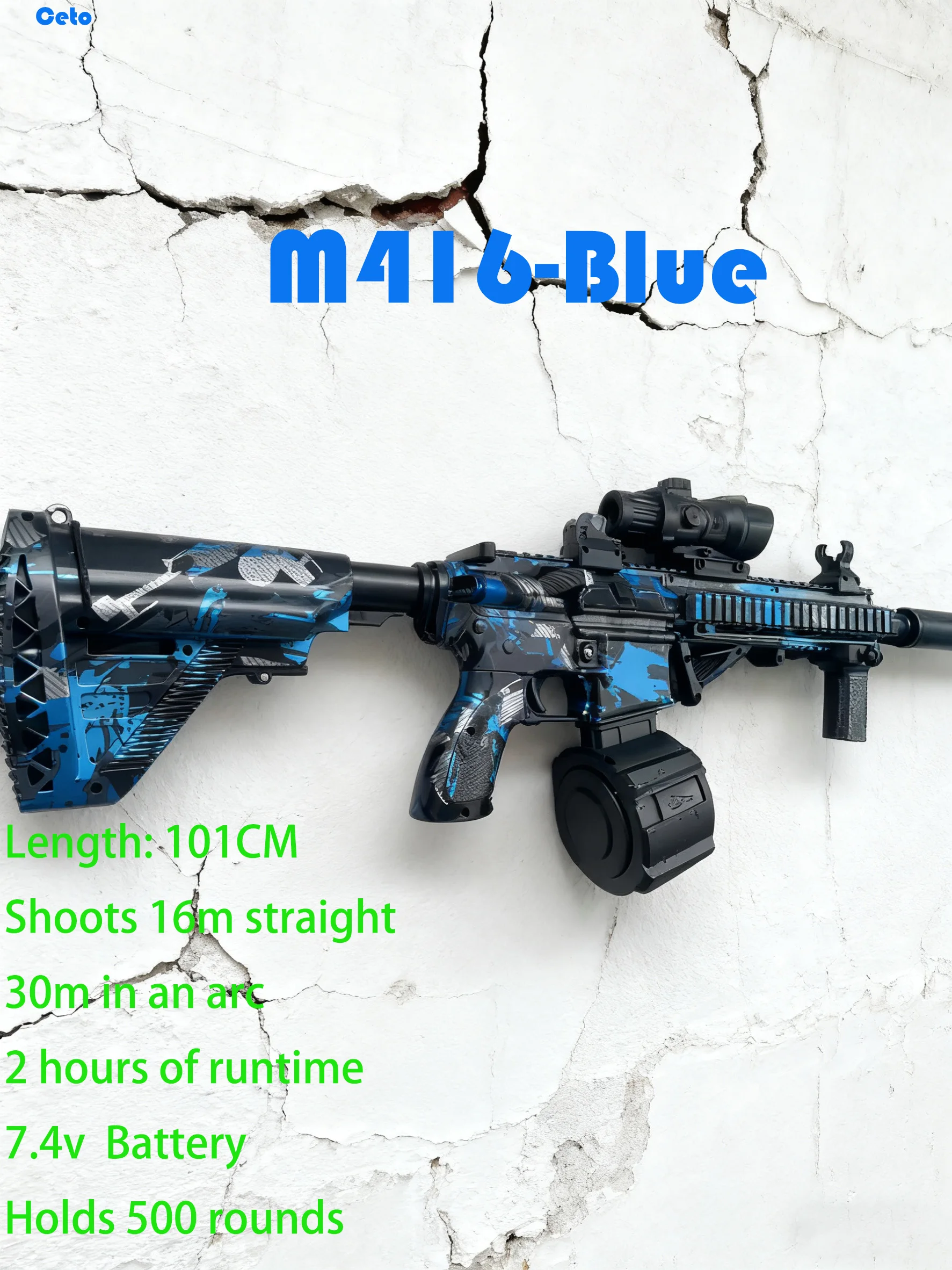 Electric Gel Ball Blaster Guns, High Speed Automatic Splatter Ball Blaster with 40000+ Gels & Goggles, High Quality Rechargeable