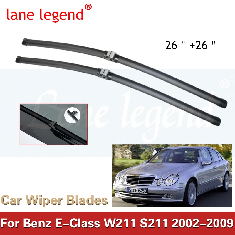 Car Wiper LHD Front Wiper Blades For Mercedes Benz E Class W211 S211 2002 - 2009 Windshield Windscreen Window Brush 26\