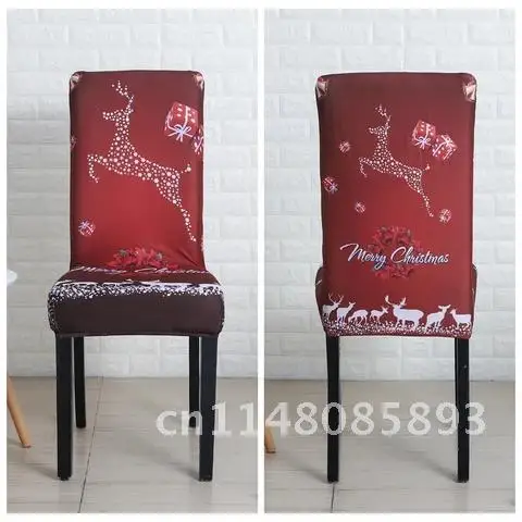 Spandex Chair Cover Christmas Decoration for Dining Room Elastic Chair Covers housse de chaise 1/4/6 Pieces