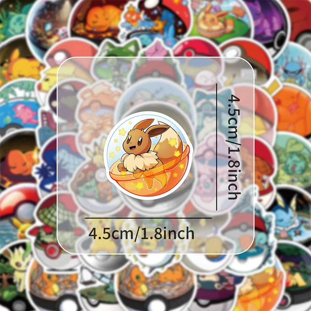 10/30/55 قطعة مضحك كزة الكرة أنيمي البوكيمون ملصقات الكرتون Jigglypuff بيكاتشو الشارات DIY بها بنفسك محمول الأمتعة الهاتف الدراجة ملصق لطيف #3