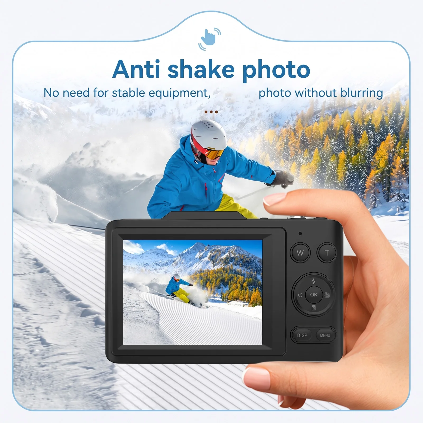 Digital Camera 48MP 4K Video 16x Zoom Camera 2.8 Inch Screen Rechargeable LED Auto Focusing for Beginners Travel Digital Camera