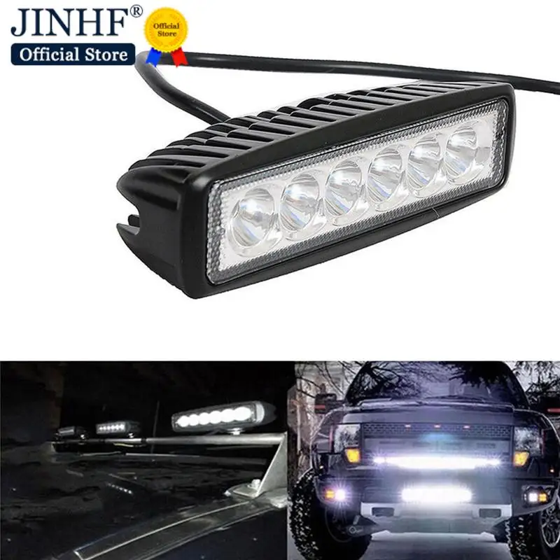 Driving Fog Offroad LED Work Car Light 18W 12V LED Universal Car 4WD led beams Work Light Bar Spotlight Flood Lamp 6*1.9*1inch