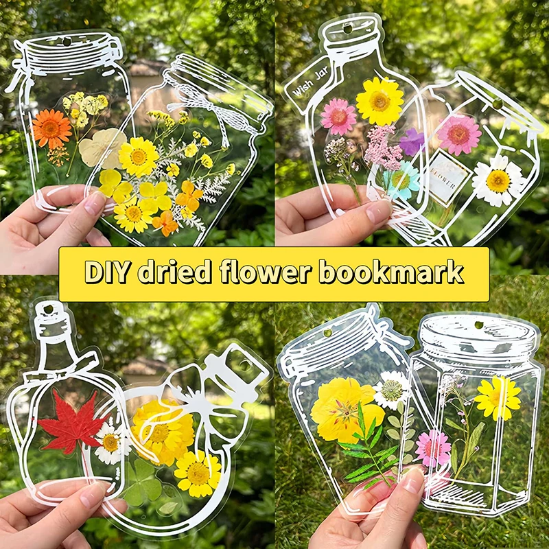 Set of Clear Bottle Shape Book - Dried Flower Bookmark review and price