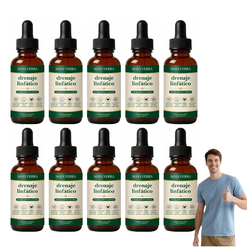 Premium Daily 59ml Lymphatic Drainage Support Drops,Multi Plant Blend Mixed Supplement Ampoule for Improve Swelling Body Care