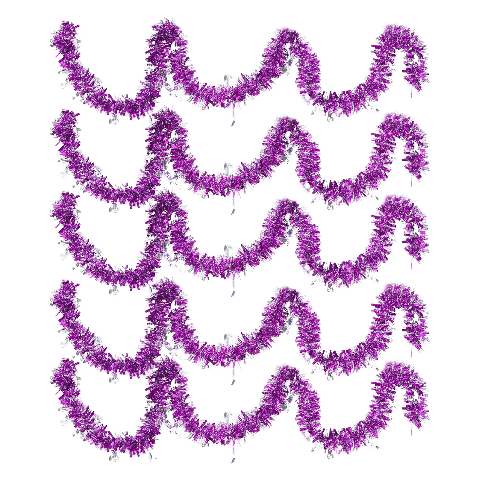 

5pcs Halloween Ghost Tinsel Garland Metallic Twist Hanging Decor Indoor Outdoor Party Supplies Yard Classroom Holiday Events