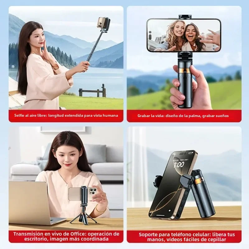 سوبر ميني Selfie Stick حامل هاتف محمول اطلاق النار المعونة تنوعا تصميم متكامل بلوتوث عن بعد للبث المباشر