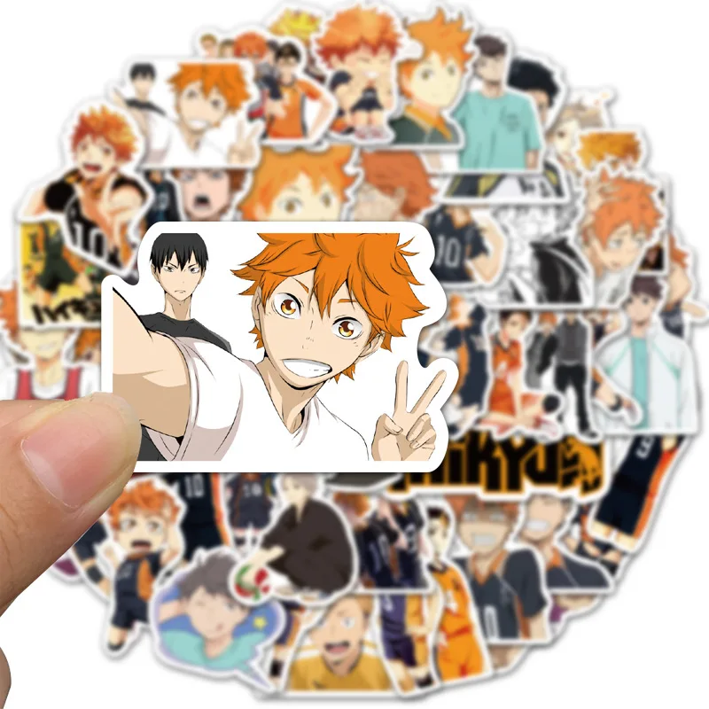 10/30/50PCS Cartoon Anime Volleyball Teenage Graffiti Sticker For Laptop Mobile Phone Toys PVC Riman Haikyuu Sticker Wholesale