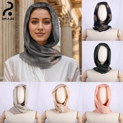 Hijab imprimé cachemire surdimensionné pour femme, écharpe de sauna musulmane islamique, châle rond RIMAIRE, casquette de luxe pour femme, designer, haute qualité