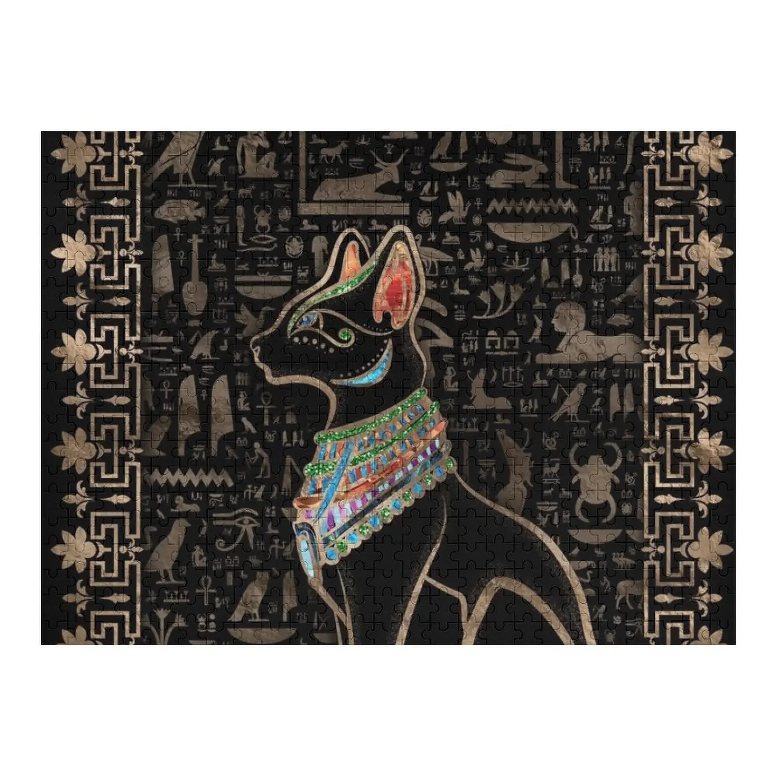 

Egyptian Cat - Bastet Jigsaw Puzzle Toddler Toys Custom Wooden Gift Scale Motors With Personalized Photo Puzzle