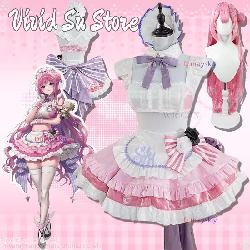 

Game GODDESS OF VICTORY: NIKKE Dorothy 코스프레 코스프레 Kawaii Coffee Maid Pink Dress Jirai Kei Short Top Lolita Halloween Cosplay