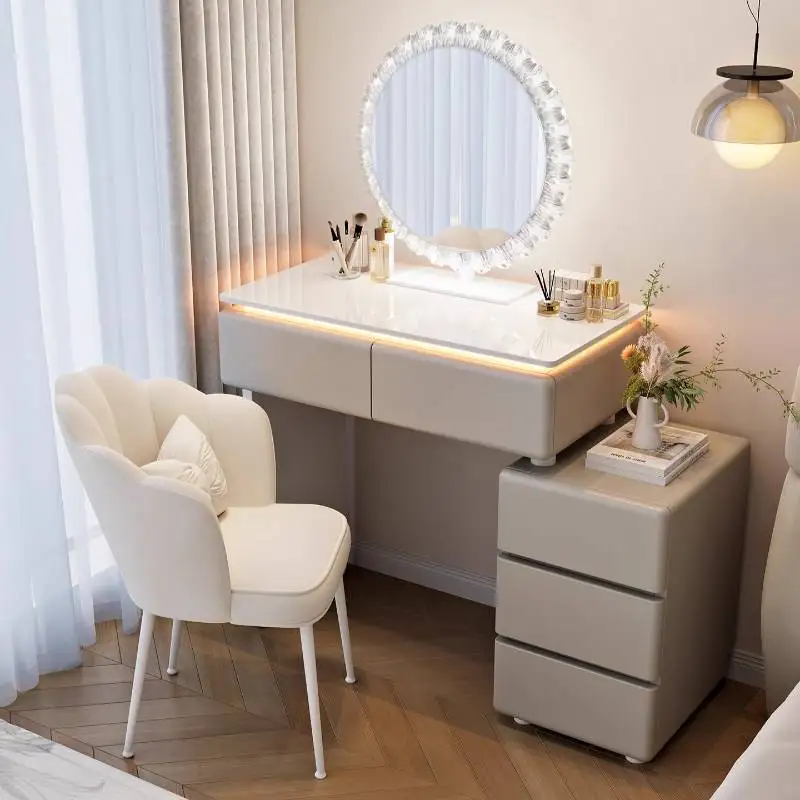 Girl Organizer Slim Vanity Desk Stool Luxury Deco Modern Essentials Mirror Vanity Bedroom Drawers Cute Penteadeira Makeup Desk
