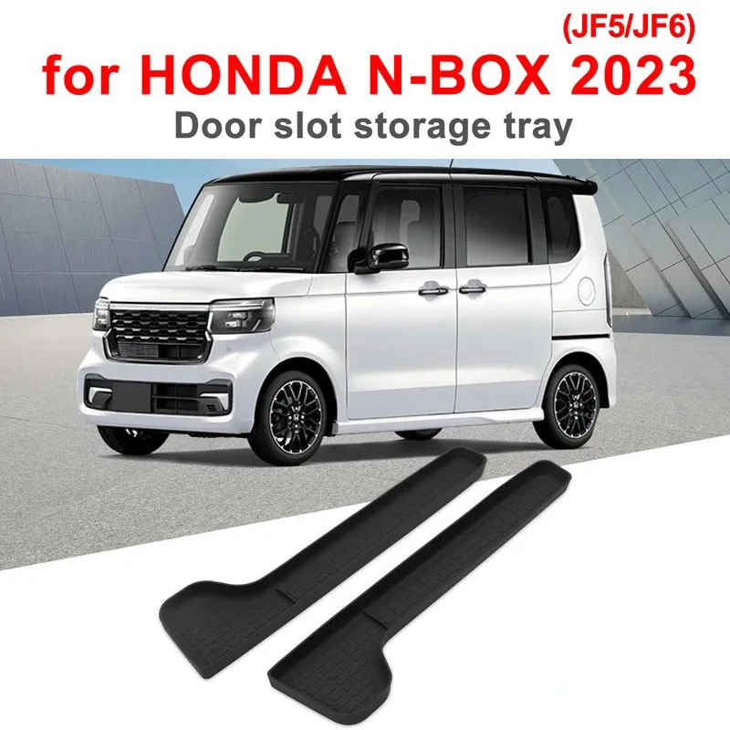 

For Honda N-BOX JF5 JF6 Car Copilot Door Slot Storage Box Silicone Tray Pad Organizer Car Interior Accessories