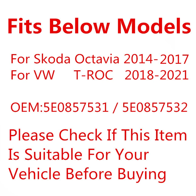 Car Exterior Left&Right Side Mirror Frame Holder Rearview Glass Surround Housing Frame Trim For Skoda Octavia For VW T-ROC