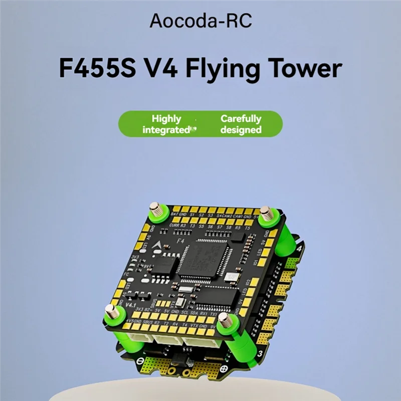 

B92B-F455S V4 FC&ESC FPV Stack F405 V4 Flight Controller 55A 4In1 ESC 30X30mm For RC FPV Racing Drone