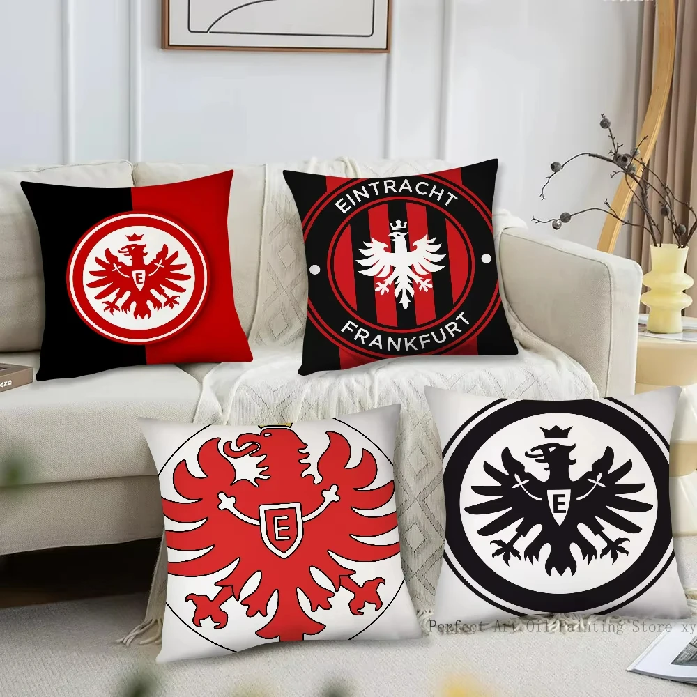 Funda de almohada Eintracht Frankfurt, funda de cojín cuadrada para dormitorio, sofá, coche, sala de estar, ocio, comodidad, decoración decorativa para el hogar