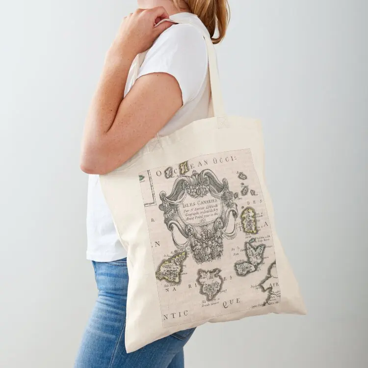 

Vintage Canary Islands Map (1656) Tote Bag Shopping bags personalized tote bag tote bag screen university shopper