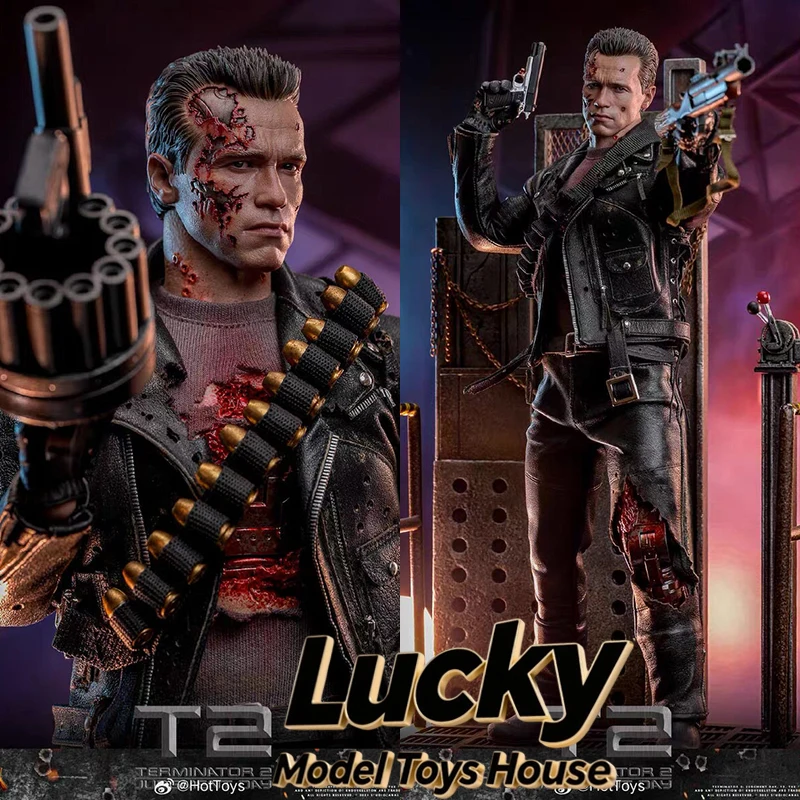 

Limited Stock HOTTOYS HT DX46 1/6 T-800 Battle Damaged Version 2.0 Man Action Figure Terminator 2 Arnold Delicate 12" Soldier