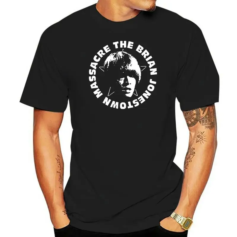 Brian Jonestown Massacre Tour Logo New Custom Men's Black Tops Tee T Shirt Tee Streetwear Tops T-Shirt