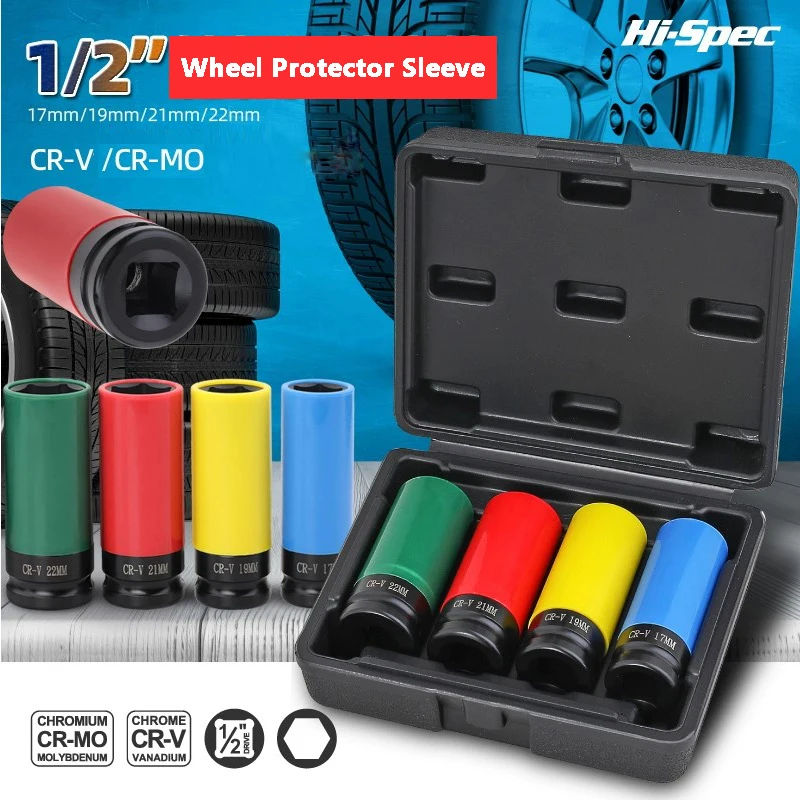

Hi-Spec, 3 шт., 4 шт., защита приводного колеса, ударная розетка, набор ударных втулок, прочные пластиковые рукава для ремонта автомобиля