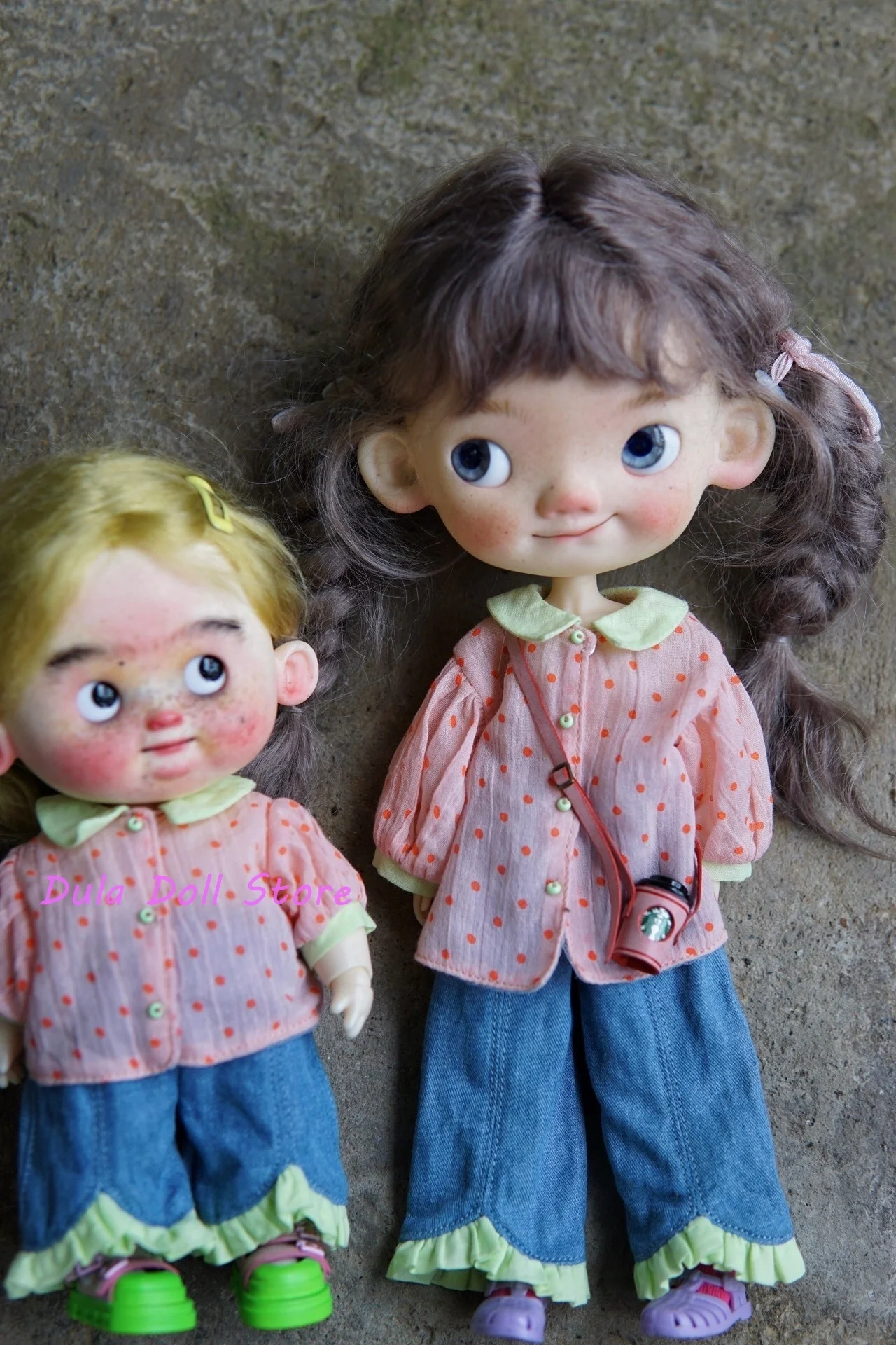 

Dula Doll Clothes for Blythe Pink Dot Cowboy Set Josh ob24 ob22 Landoudou Landazz Licca ICY JerryB 1/6 Doll