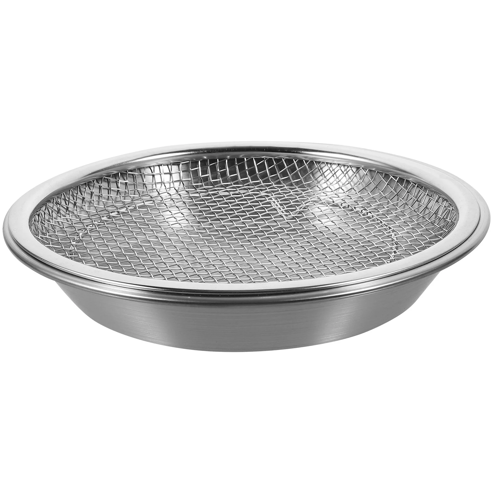 

1 set Stainless Steel Oil Drain Plate With Fry Cooling Net Round Snack Serving Dish For Fruits Candies Desserts Biscuits
