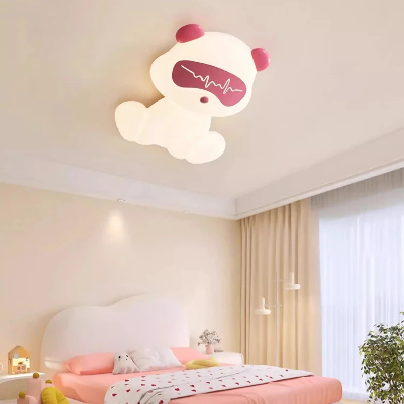 

Cute Raccoon Ceiling Lamps Cream Style Children's Room Lamp LED Modern Romantic Baby Room Nursery Boy Girl Bedroom Ceiling Light