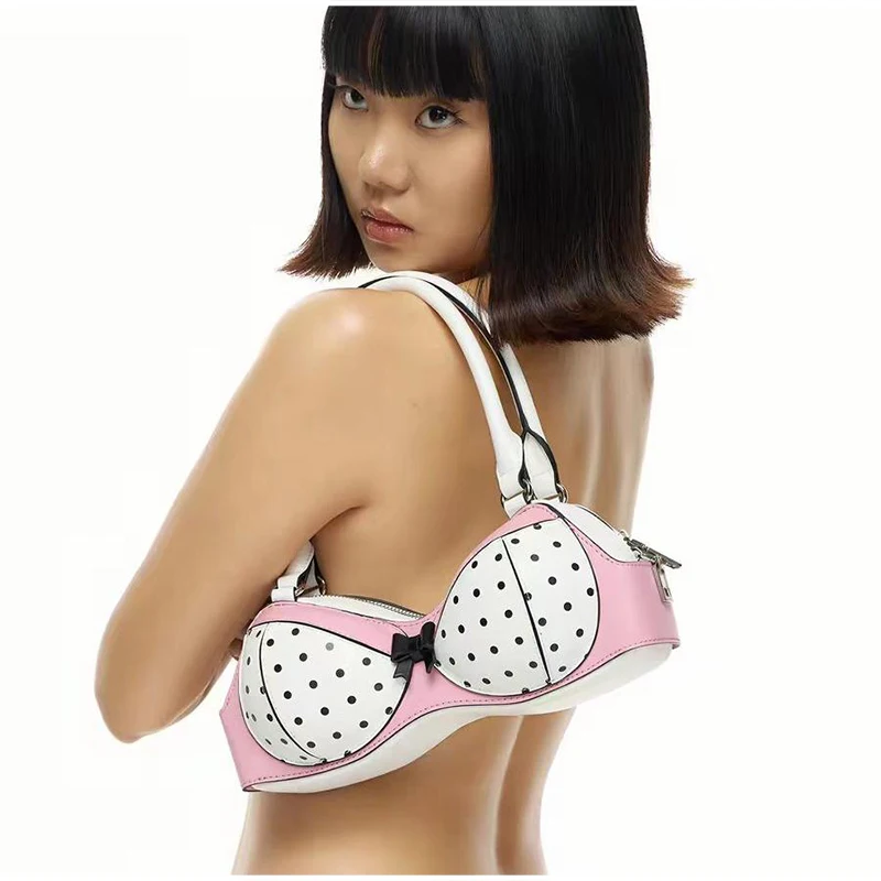 Kreative Genie Handtasche Y2k Mode Polka Dot Schleifenmuster Damen Schultertasche Designer Nischen-Vielseitige Lustige Neue Achseltasche – Detail 20