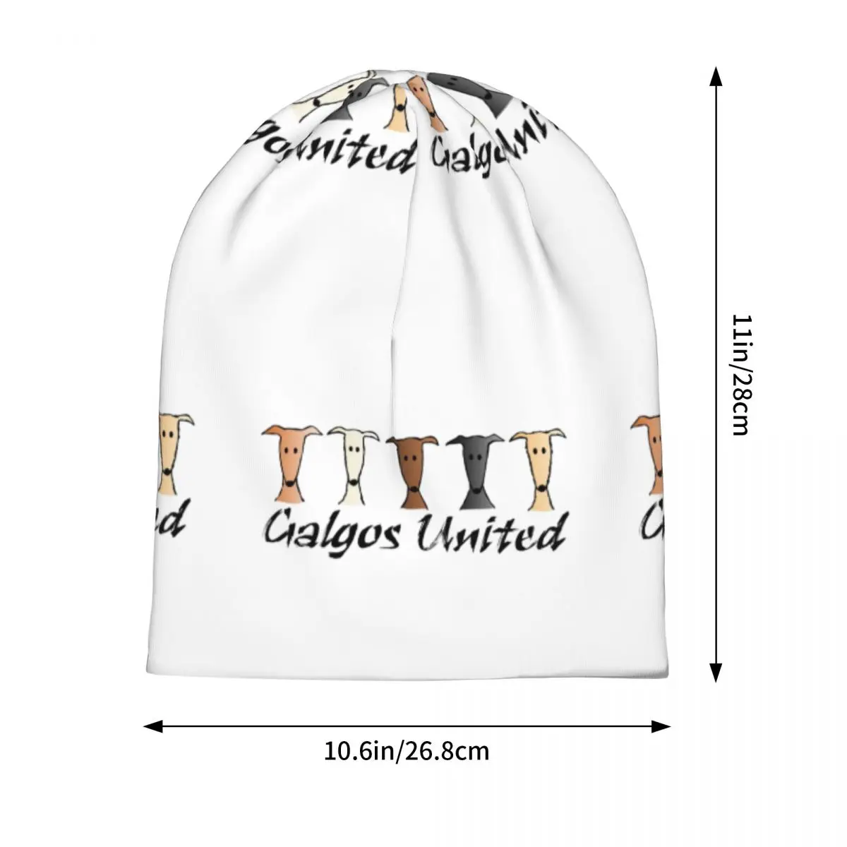 Galgos United Greyhound Skullies Beanies Hats Warm Autumn Winter Outdoor Cap Knitted Bonnet Caps for Unisex Adult